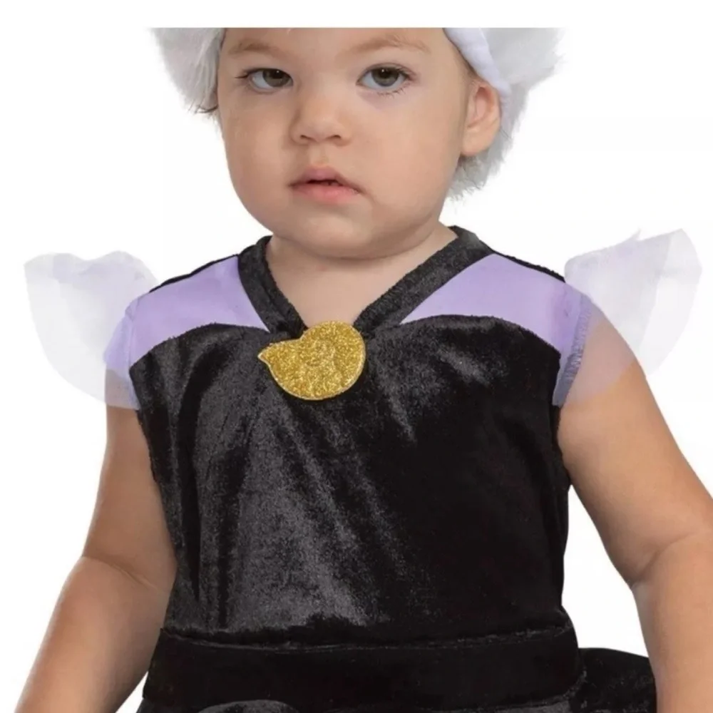 Disney Baby 6M+ Ursula Little Mermaid Halloween Costume Dress Belt & Headpiece